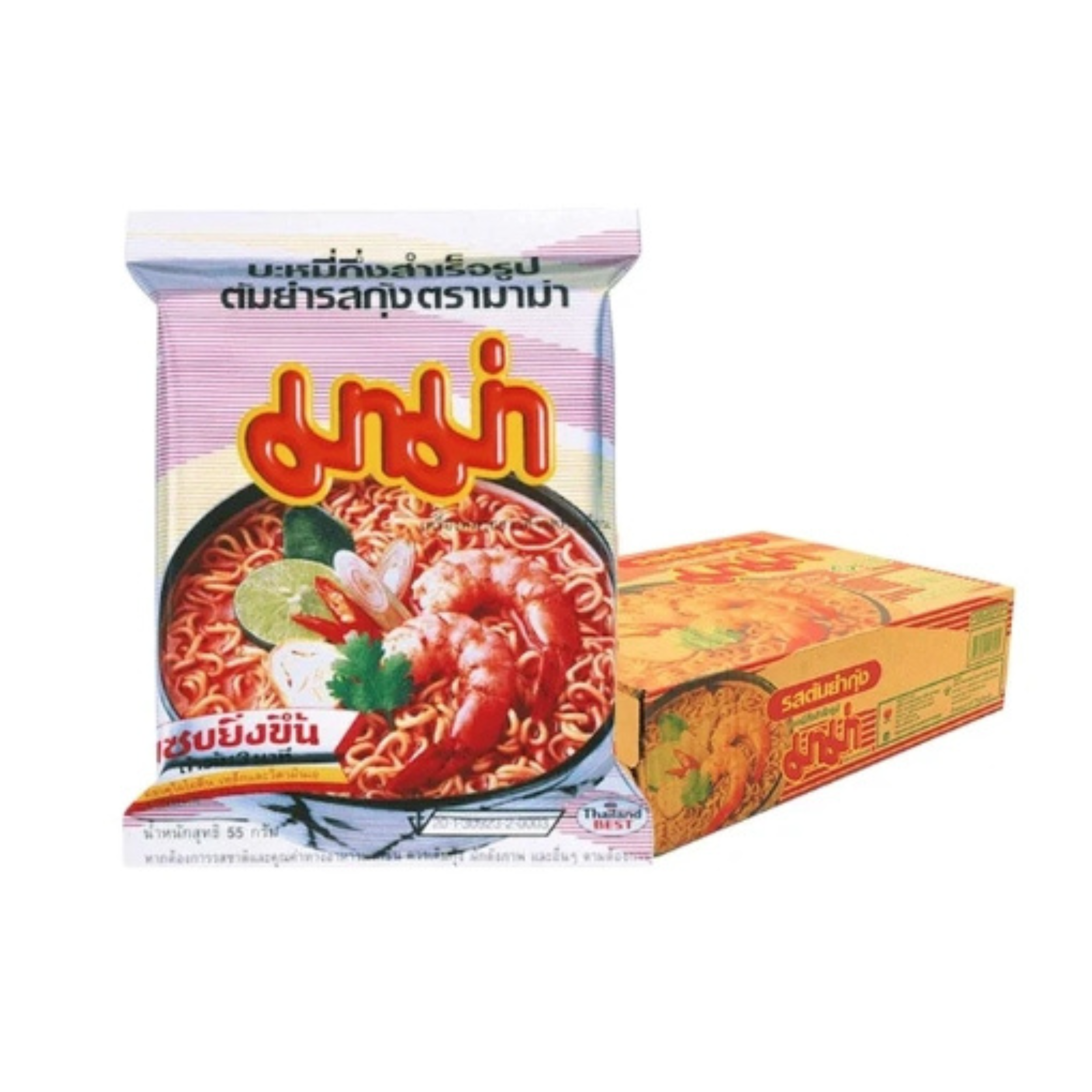 Mama instant noodles, Tom Yum Shrimp flavor, 55g x 40