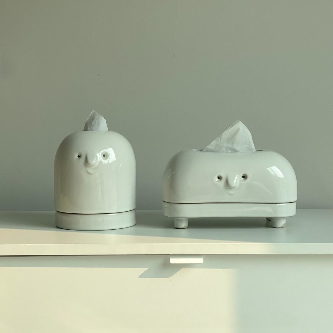 (Handmade) Minimalist Ceramic Tissue Box Cover