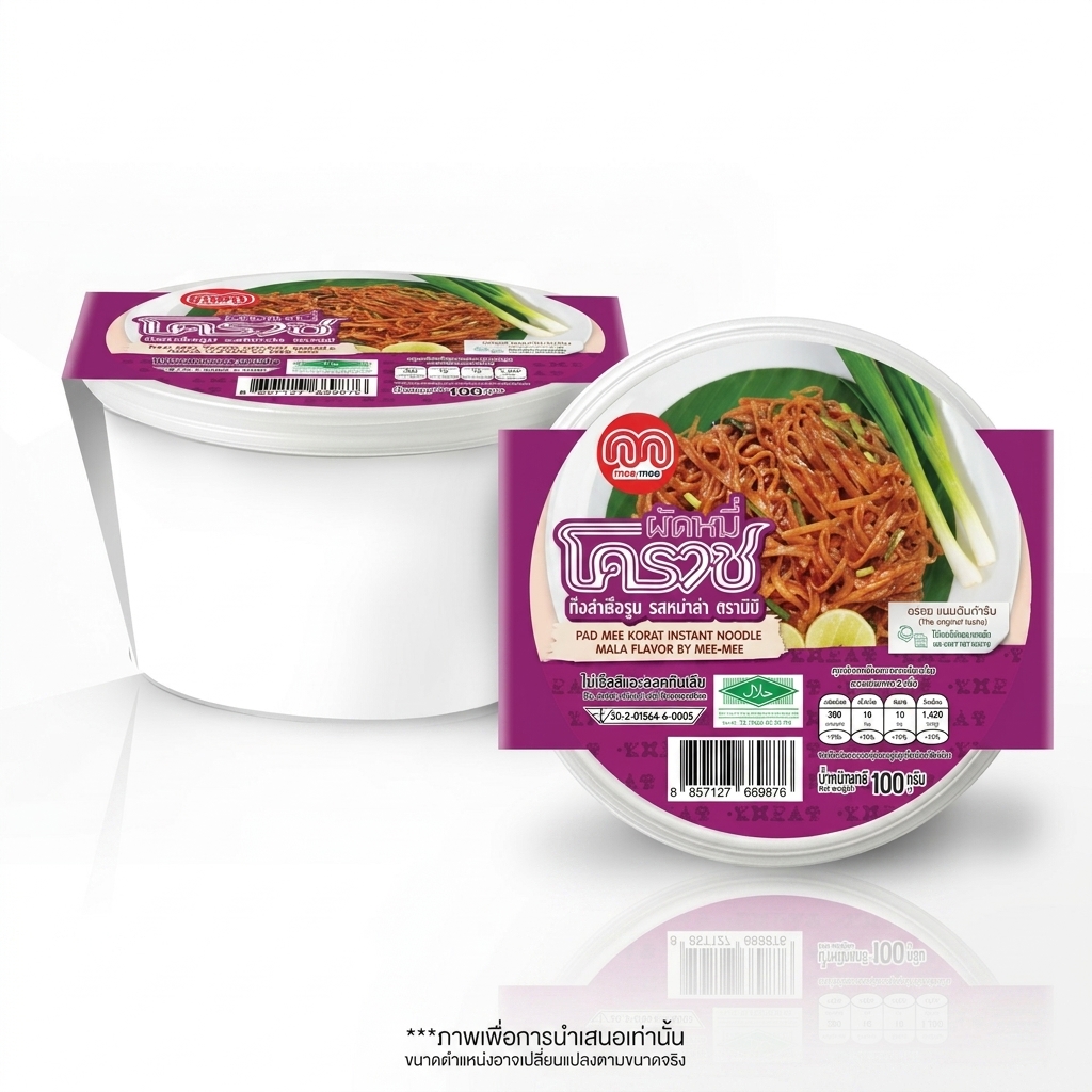 Pad Mee Korat instant noodles mala flavor in cup