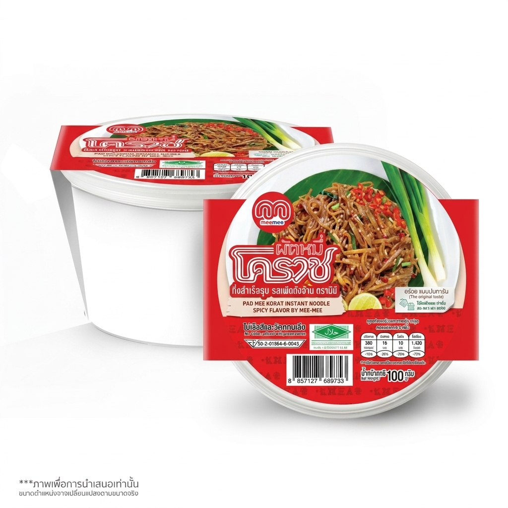 Pad Mee Korat instant noodles spicy flavor in cup