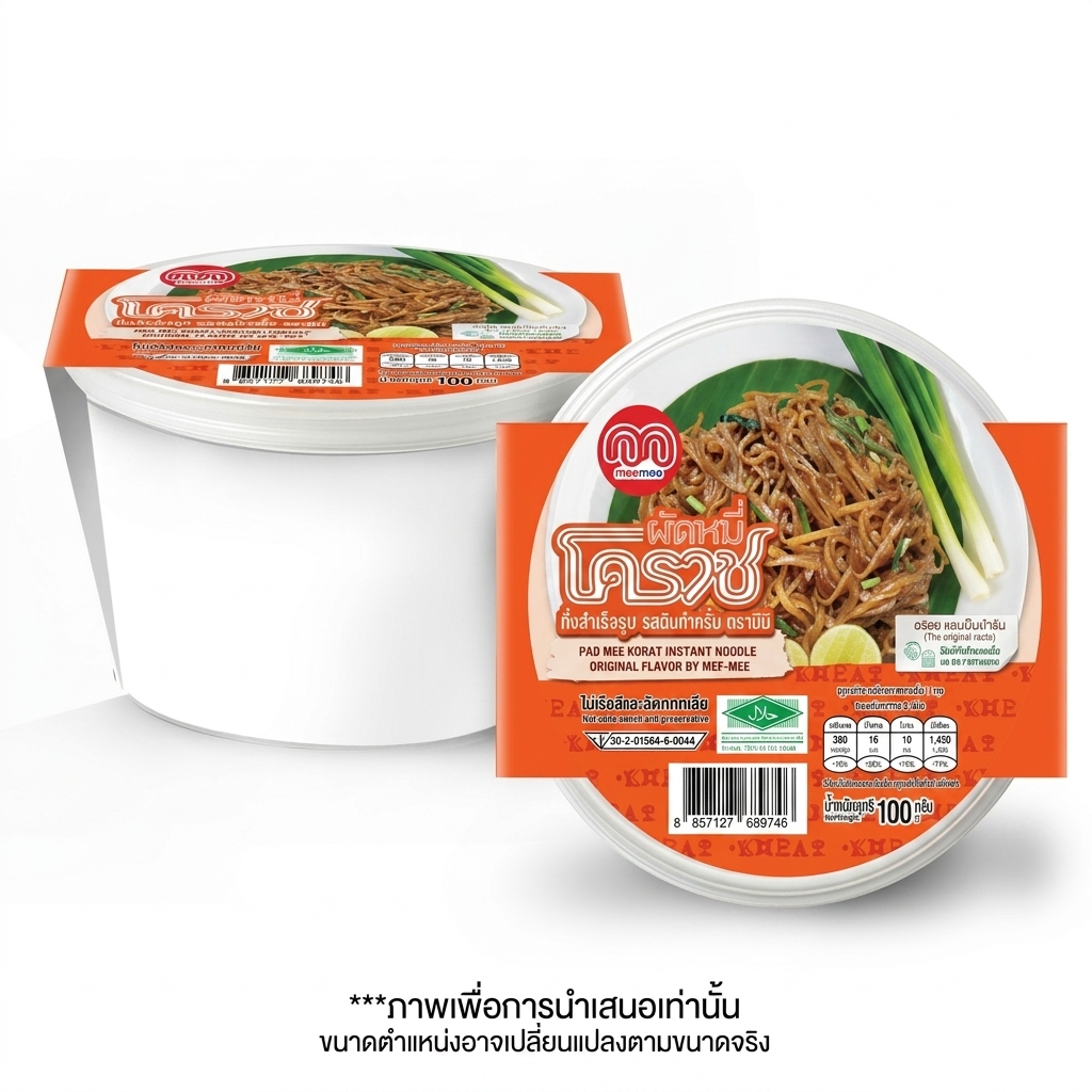Pad Mee Korat instant noodles original flavor in cup