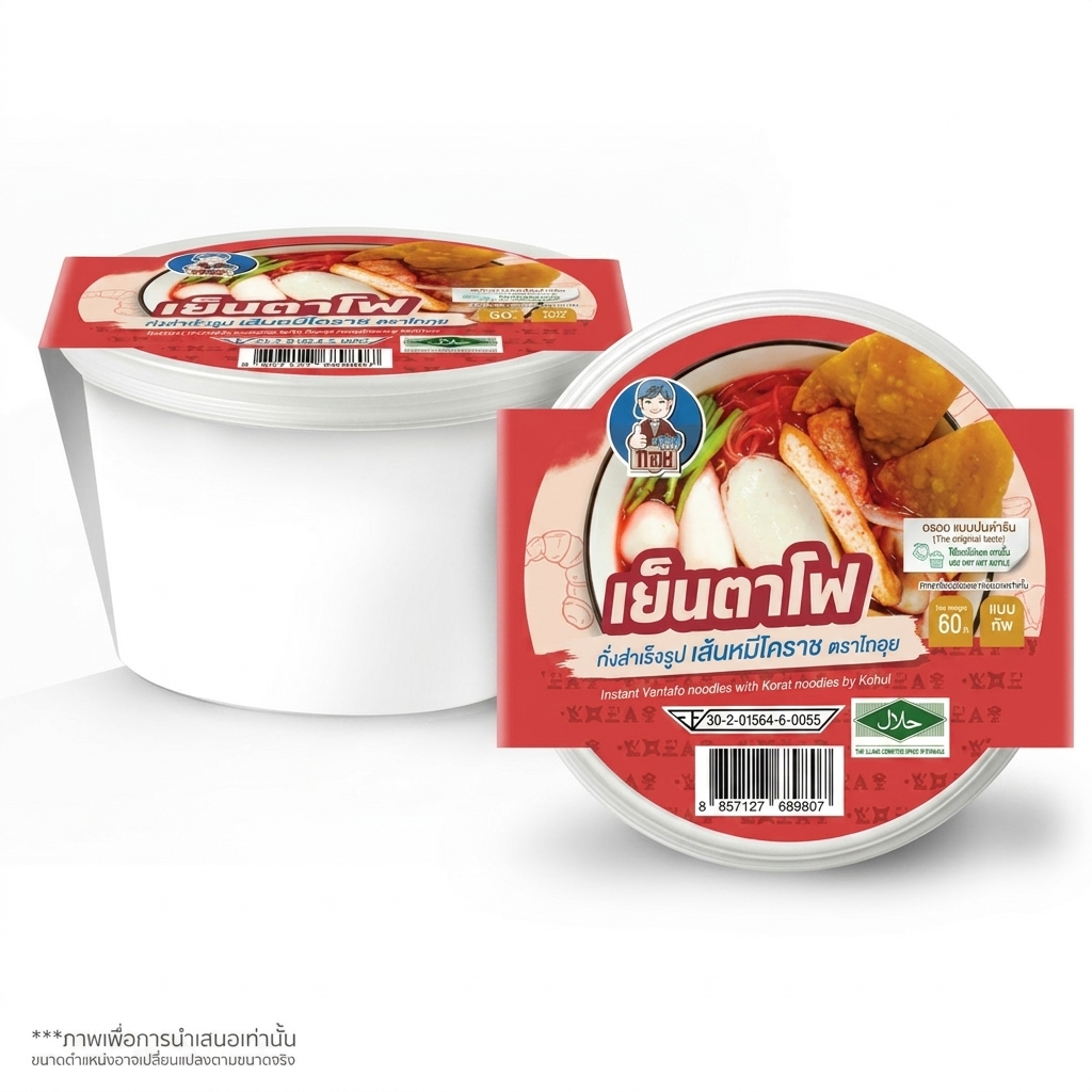 Instant Yentafo noodles in cup